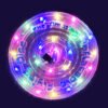 💫 Sparkling Swirl - 12-inch multicolor LED disc in serene blue and white